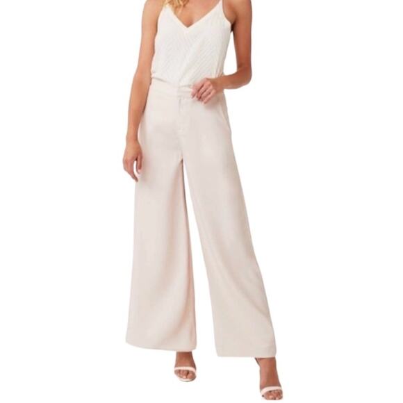 AS By DF Flare Satin Pant Women Sz 0 Blush Fairy Preppy Chick Luxury Party 20's - Picture 15 of 15